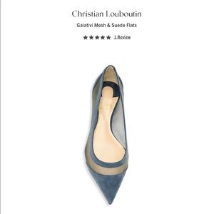 Christian Louboutin Galativi Mesh & Suede Flats